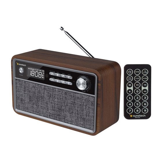 RPBT500 Portátil Digital Negro, Madera
