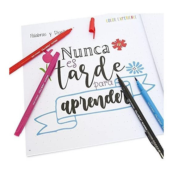 Set Lettering ALPINO Color Experience 12 Rotuladores + Libro