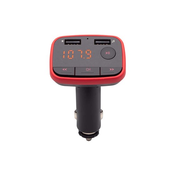 TR-10 transmisor FM 87 - 108 MHz Bluetooth/USB Negro, Rojo