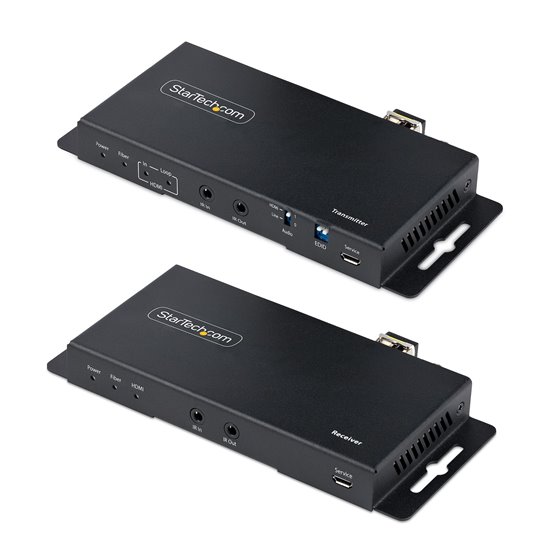Juego Extensor de HDMI 4K por Fibra - 4K a 60Hz hasta 1km (Monomodo) o 330m (Multimodo) - Fibra Óptica LC - HDR - HDCP - Alargad