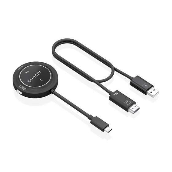 USB-C A HDMI Inalambrico 1080P 30m + USB-C PD 100W, Negro