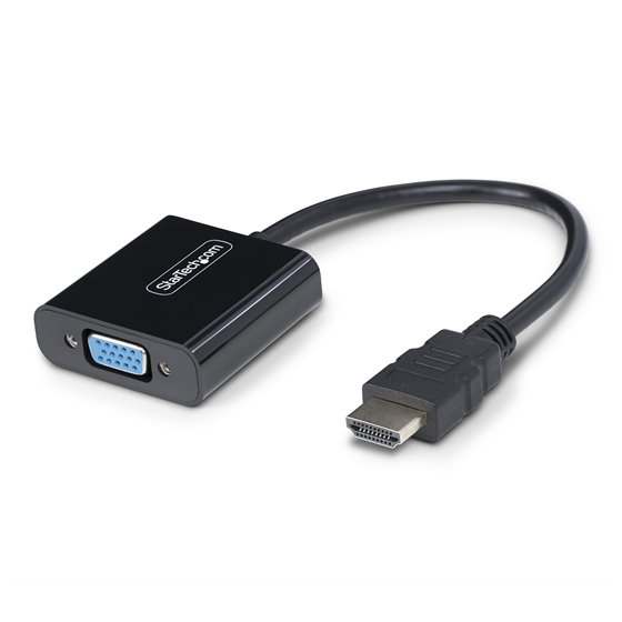 Adaptador HDMI a VGA - Conversor Activo HDMI a VGA - Conversor Activo de Vídeo para Ordenador de Sobremesa o Portátil - 1920x108