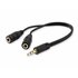 147941 divisor de audio Negro