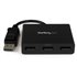 Hub MST de 3 Puertos DisplayPort 1.2 - Divisor Splitter DP de 3 Monitores - Adaptador DP a 2x DisplayPort 4K 30Hz 1x DisplayPort