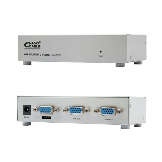 VGA DUPLICADOR PARA 2 MONITORES CON ALIM.