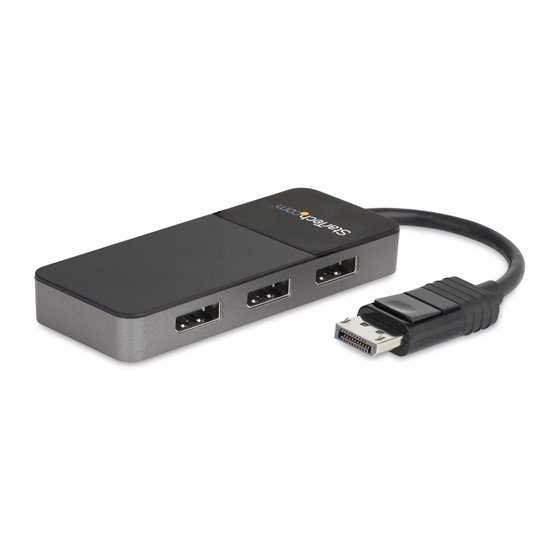 Hub MST de 3 Puertos DisplayPort 1.4 - Divisor Splitter DP para 3 Monitores - Adaptador DisplayPort a 3x DisplayPort de 4K - Ali