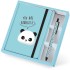 Set Cuaderno 4º + Bolígrafo I-TOTAL Panda