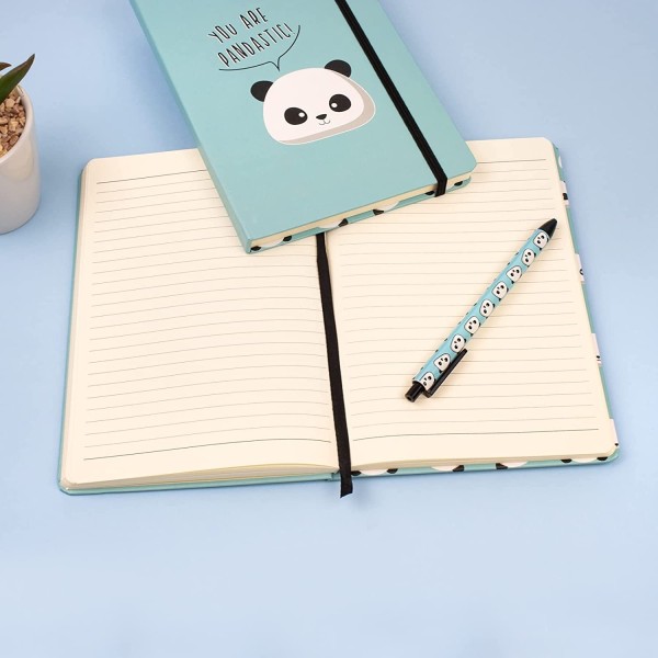 Set Cuaderno 4º + Bolígrafo I-TOTAL Panda