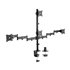 Soporte de Mesa Eco Giratorio e Inclinable para 4 Monitores 8kg (4 Pivotes, 2 Brazos) de 13"-27", Negro