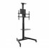 COMETA” Soporte de Suelo con Ruedas con Regulación de Altura para Pantallas 37"- 70", Rotación 90°, Negro