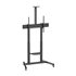 Soporte De Suelo Eco Con Ruedas Y Manivela, Bandeja Para DVD Y Soporte De Camara Para Monitor/TV 120kg De 60"-100", Negro