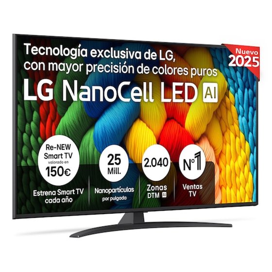 NanoCell AI 55NANO81A6A 139,7 cm (55") 4K Ultra HD Smart TV Wifi Negro