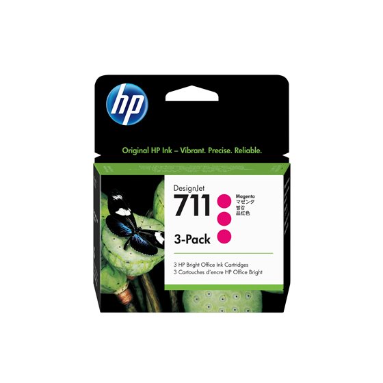 Pack de ahorro de 3 cartuchos de tinta DesignJet 711 magenta de 29 ml