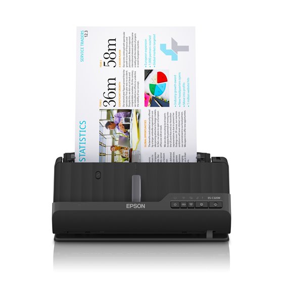 ES-C320W ADF + escáner alimentado por hojas 600 x 600 DPI A4 Negro