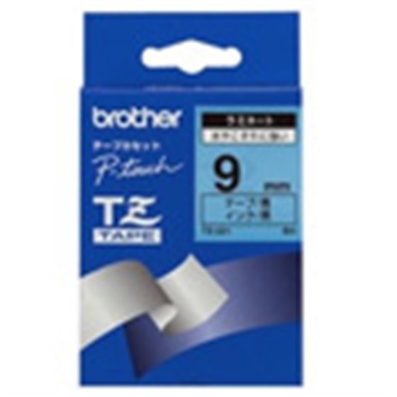 Gloss Laminated Tape - 9mm, Black/Blue cinta para impresora de etiquetas TZ