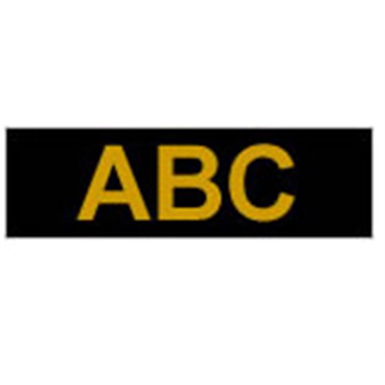 Gloss Laminated Labelling Tape - 24mm, Gold/Black cinta para impresora de etiquetas TZ