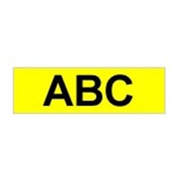 Gloss Laminated Labelling Tape - 9mm, Black on Yellow cinta para impresora de etiquetas TZ