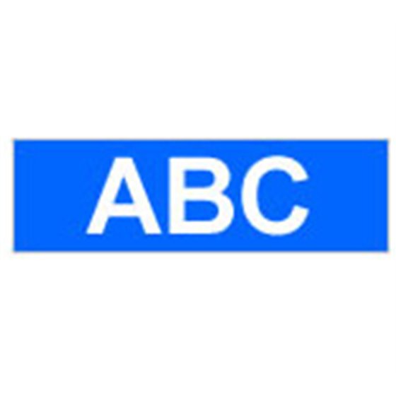 Gloss Laminated Labelling Tape - 24mm, White/Blue cinta para impresora de etiquetas TZ