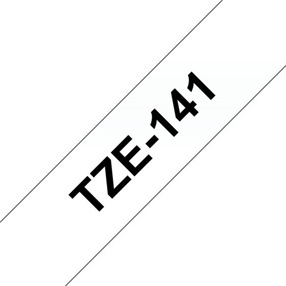 TZE-141 cinta para impresora de etiquetas Negro sobre transparente