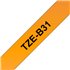 TZE-B31 cinta para impresora de etiquetas Negro sobre naranja fluorescente