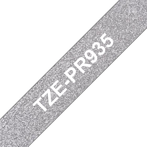 TZE-PR935 cinta para impresora de etiquetas Blanco sobre plata