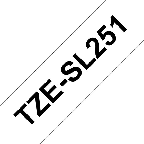 TZESL251 cinta para impresora de etiquetas Negro sobre blanco