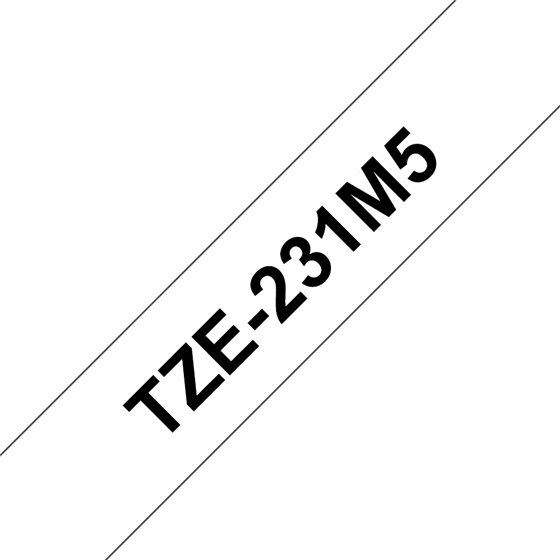 TZE-231M5 cinta para impresora de etiquetas Negro sobre blanco