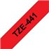 TZE-441 cinta para impresora de etiquetas Negro sobre rojo