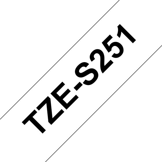 TZE-S251 cinta para impresora de etiquetas Negro sobre blanco TZ