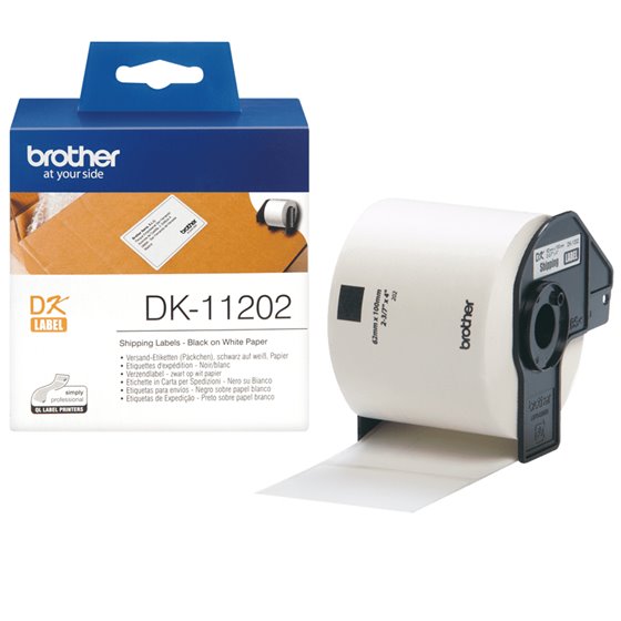 DK-11202 cinta para impresora de etiquetas Negro sobre blanco DK-11202 - Pack de 3 unidades