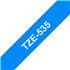 TZE-535 cinta para impresora de etiquetas Blanco sobre azul