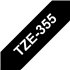TZE-355 cinta para impresora de etiquetas Blanco sobre negro