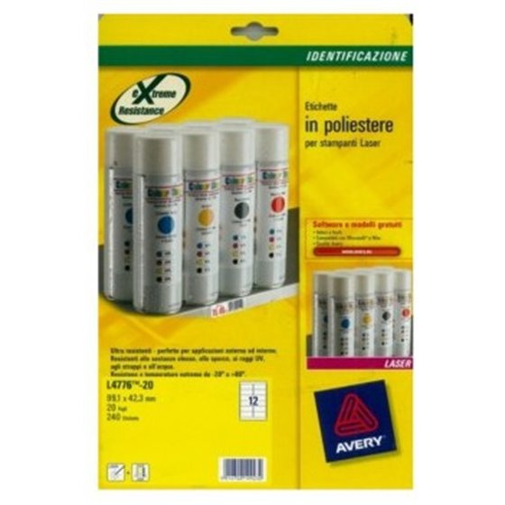 L4776-20 etiqueta de impresora Blanco