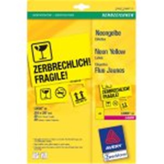 Labels Neon Yellow 210 x 297mm (20)