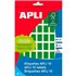 APLI ETIQUETAS MANUALES 10 12X18MM VERDE 8 HOJAS