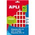 APLI ETIQUETAS MANUALES 10 12X18MM ROJO 8 HOJAS