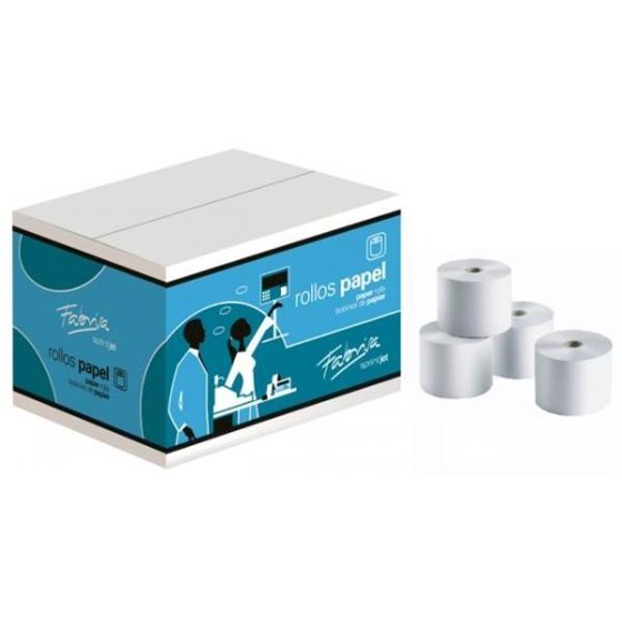 Paquete 10 Rollos Electra Papel Offset De Alta Blancura 60gr 75x65mm Mandril 12mm