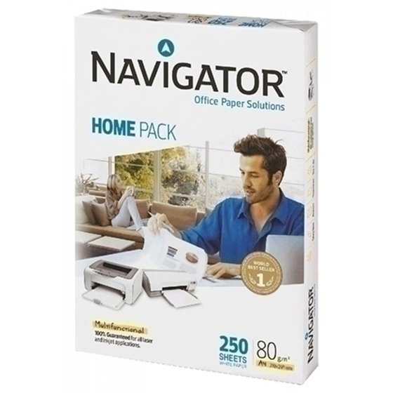 PAPEL A4 NAVIGATOR  80g 250h HOME PACK - Pack de 10 unidades