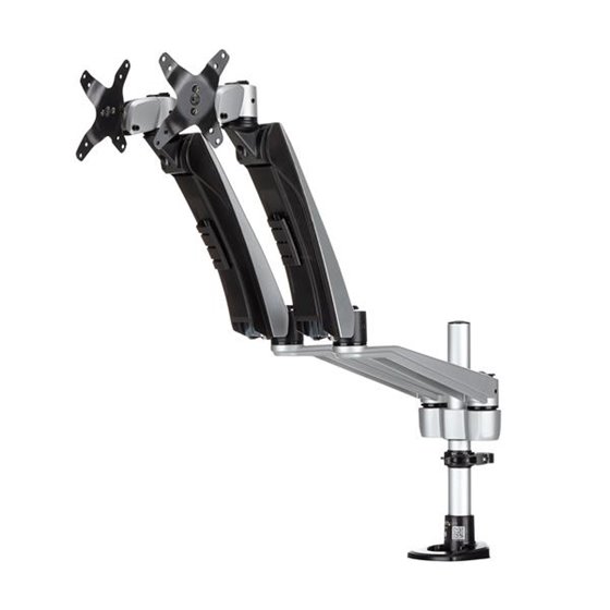Soporte para Dos Monitores con Brazos Móviles - Apilable