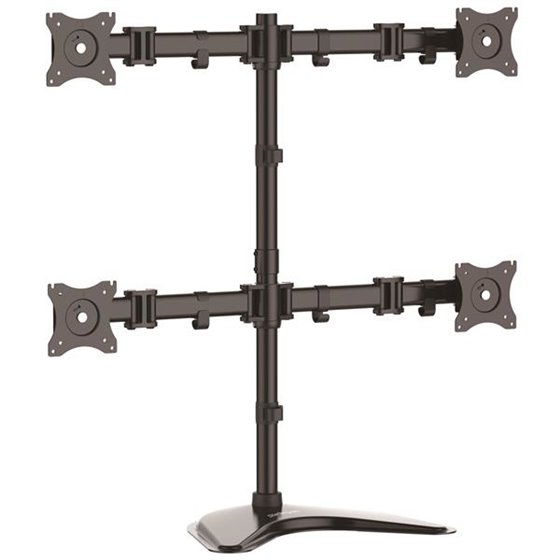 Base de Soporte Ajustable VESA para 4 Monitores de hasta 27 Pulgadas