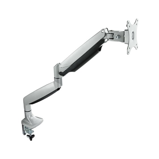Soporte de Mesa Giratorio e Inclinable para Pantalla (Monitor / TV Plasma / LCD / LED) 13” – 32”, de Un Brazo, Plata