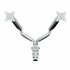 Soporte de Mesa Giratorio e Inclinable para 2 Pantallas (Monitor / TV Plasma / LCD / LED) 13” – 32”, de Dos Brazos, Plata