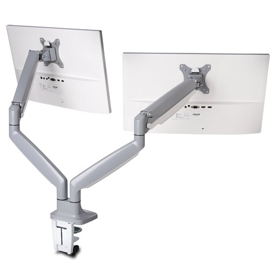 Brazo SmartFit de altura ajustable con un toque para dos monitores