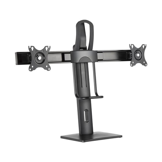 Soporte De Mesa Pro Contrapeso Giratorio E Inclinable Para 2 Monitores 6kg De 17-27, Negro