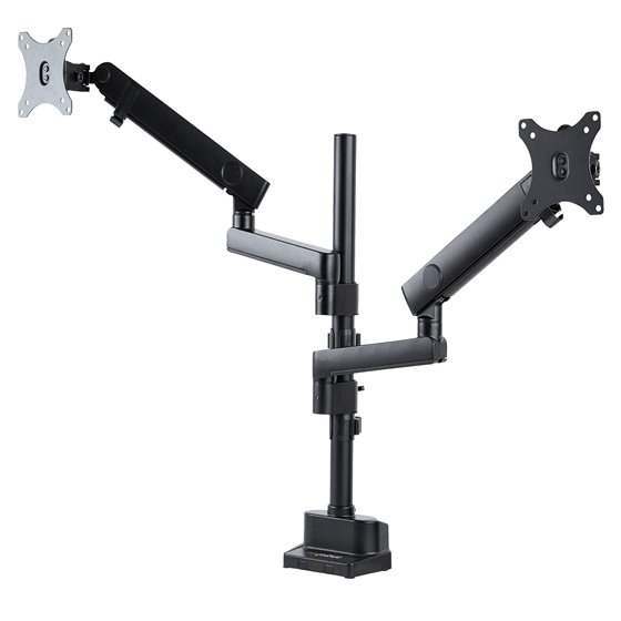 Brazo de Soporte para Dos Monitores - Base Soporte de Movimiento Articulado y Altura Ajustable para 2 Monitores VESA de hasta 32