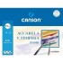 Papel Acuarela CANSON Basik A4 370 g. Pack x6 Hojas