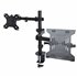 Brazo Soporte Ajustable para Monitor con Bandeja VESA para un Ordenador Portátil de 4,5kg y una Pantalla de hasta 32" (8kg), Neg
