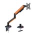 Soporte de Mesa RGB Gaming contrapeso giratorio e inclinable para Monitor/TV 9Kg (3 Pivotes, 1 Brazo) de 17-32, Negro-Naranja