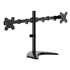 Soporte de mesa con peana eco giratorio e inclinable para monitor/TV 10kg (3 Pivotes, 2 Brazos) de 17-32, Negro