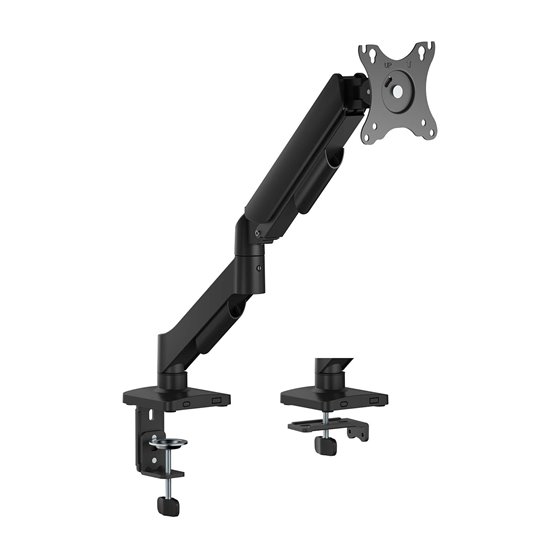 Soporte de Mesa Eco Contrapeso Giratorio e Inclinable para Monitor/TV 9KG (3 Pivotes, 1 Brazo) de 17"-32", Negro